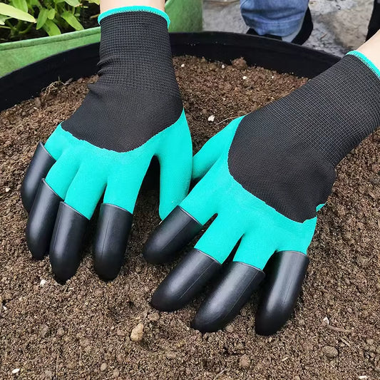 ClawMaster Garden Gloves – Digging & Planting Gloves with Non-Slip Grip and Built-In Claws