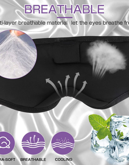 Load image into Gallery viewer, Sleep Headphones Bluetooth Sleep Mask Headphones for Sleeping 5.2 Bluetooth Eye Mask for Sleeping, Ice Silk Sleeping Headphones for Side Sleepers Thin Stereo Speaker Unique Gifts for Travel
