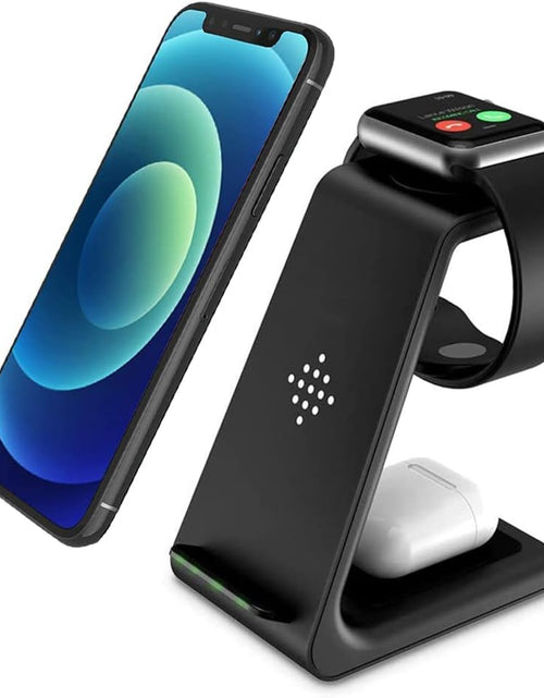Load image into Gallery viewer, Wireless Charger Stand Dock 3 in 1 Fast Qi Wireless Charging Station for Multiple Devices Apple Watch Ultra/8/7/6/Se/5/4/3/2,Airpods Pro 2,Iphone 15/15 Plus/15 Pro Max/14/13/12/11/X/Pixel 7/Pixel 6
