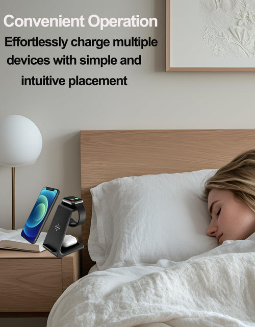 Load image into Gallery viewer, Wireless Charger Stand Dock 3 in 1 Fast Qi Wireless Charging Station for Multiple Devices Apple Watch Ultra/8/7/6/Se/5/4/3/2,Airpods Pro 2,Iphone 15/15 Plus/15 Pro Max/14/13/12/11/X/Pixel 7/Pixel 6
